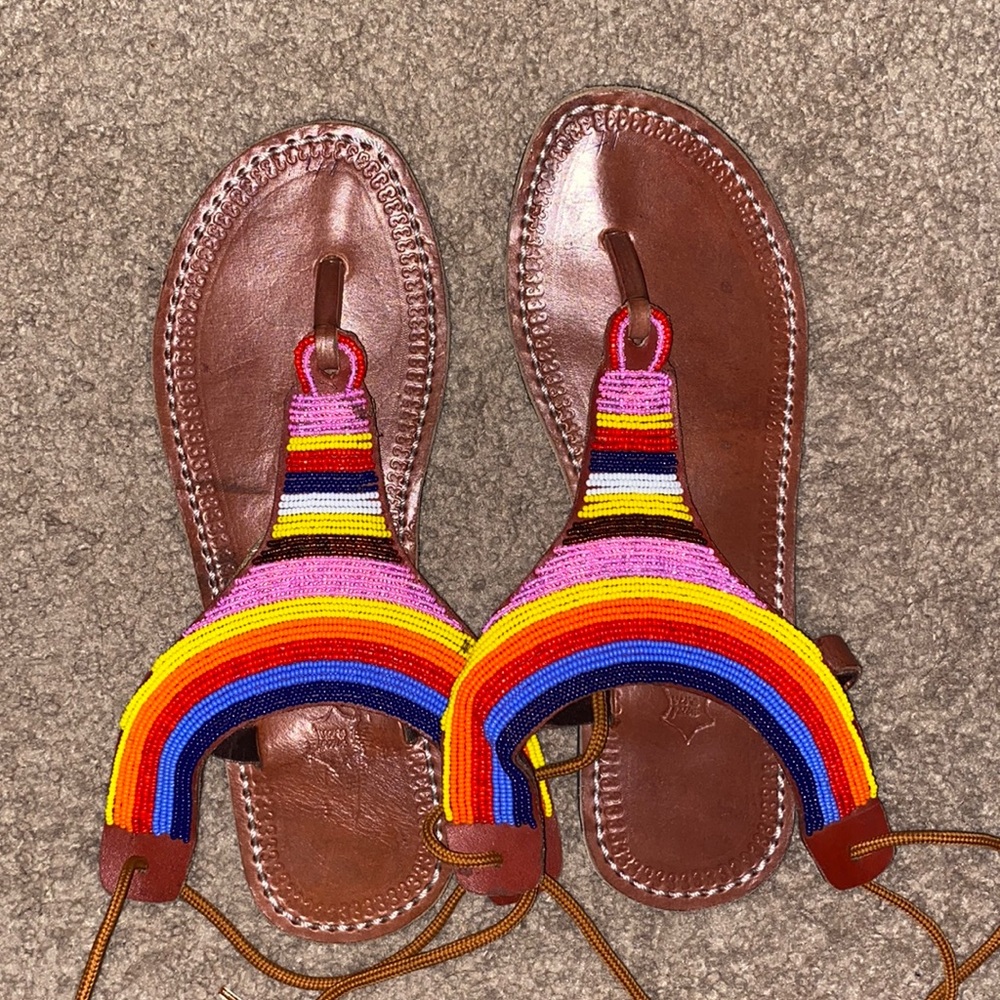 african bead sandals